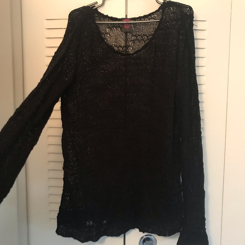 See through knit sweater